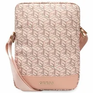 Torebki damskie - Guess Torba GUTB10HGCFSEP 10" różowy/pink GCube Stripe Tablet Bag - miniaturka - grafika 1