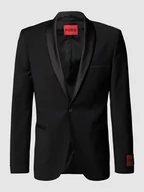 Marynarki męskie - Marynarka na jeden guzik o kroju slim fit z wyhaftowanym logo - miniaturka - grafika 1