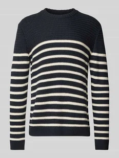Sweter z dzianiny z okrągłym dekoltem model ‘Gerono’ - Swetry męskie - miniaturka - grafika 1