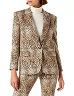 Kurtki damskie - PINKO Damska kurtka z materiału Erminia Punto Ma Blazer, CZ3_Camello/CZARNA, 44 - miniaturka - grafika 1