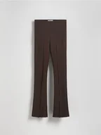 Spodnie damskie - Reserved - Spodnie bootcut z przeszyciem - brązowy - miniaturka - grafika 1