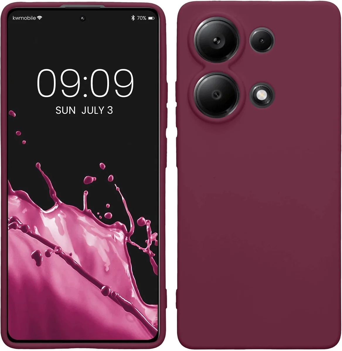ETUI 1 SZTUKA SMUKŁE BORDOWE FIOLETOWE ZAMIENNIK DO XIAOMI REDMI NOTE 13