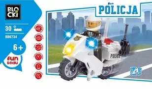 BLOCKI Klocki Blocki Policja Motocykl 30 elementów - Klocki - miniaturka - grafika 1
