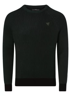 GUESS - Sweter męski, zielony|czarny - Swetry męskie - miniaturka - grafika 1