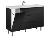 Szafki łazienkowe - Szafka Stojąca Z Umywalką ETH 120 cm KD - Czarny Mat - miniaturka - grafika 1