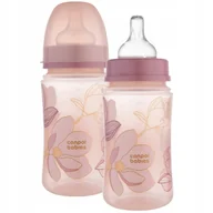 Butelki dla niemowląt - CANPOL BABIES BUTELKA ANTYKOLKOWA SZEROKA BEZ BPA 240ml EASY START +0m - miniaturka - grafika 1