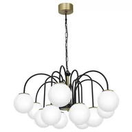 Lampy sufitowe - Luminex Cambridge 3201 lampa wisząca zwis 12x60W E14 czarny/złoty - miniaturka - grafika 1