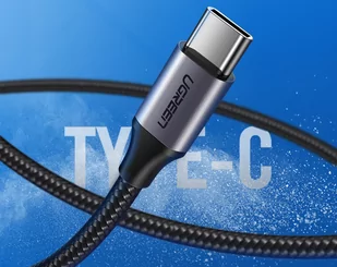 Kabel USB do USB-C QC3.0 UGREEN 1m z aluminiową wtyczką (czarny) - Kable - miniaturka - grafika 3