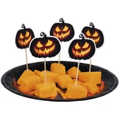 Halloween - Boland 72314 Wykałaczki ozdobne z motywem dyni Halloween 12szt - miniaturka - grafika 1