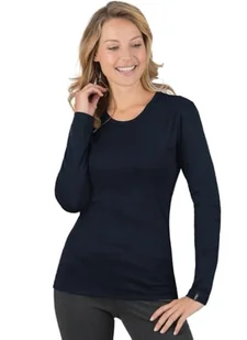 Trigema damska koszulka damska 502501 t-shirt z długim rękawem, granatowy, XS - Koszulki i topy damskie - miniaturka - grafika 1
