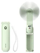 Wentylatory - Mini wentylator Jisulife Handheld Fan Life8 Plus przenośny wiatraczek USB z funkcją powerbanka 4500mAh i latarką - zielony - miniaturka - grafika 1
