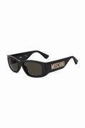 Okulary przeciwsłoneczne - Moschino okulary przeciwsłoneczne damskie kolor czarny - miniaturka - grafika 1