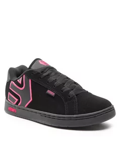 Buty dla dziewczynek - Etnies Fader BLACK/BLACK/PINK pantofle damskie letnie - 37EUR - grafika 1