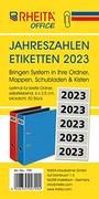 Cenówki - Rheita 799 etykiet z cyframi "2023", 50 sztuk, czarna liczba "2023" na srebrno-szarym tle, w woreczku na głowę - miniaturka - grafika 1