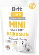 Sucha karma dla psów - Brit Care Mini Hair&Skin Salmon&Herring 0,4 kg - miniaturka - grafika 1