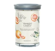 Świece - YANKEE CANDLE SIGNATURE ŚWIECA ZAPACHOWA TUMBLER WHITE SPRUCE & GRAPEFRUIT 567G - miniaturka - grafika 1