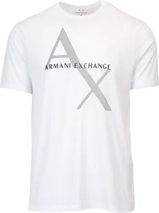 ARMANI EXCHANGE T-shirt męski bawełna biały GR36535 - Rozmiar: XS - Koszulki męskie - miniaturka - grafika 1