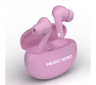 Słuchawki - Music Hero TWS X-BEAT Różowy - miniaturka - grafika 1