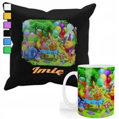 Gadżety dla niej i dla niego - ZESTAW KUBEK + PODUSZKA Z POSZEWKĄ- PREZENT DLA FANA KUBUŚ PUCHATEK+ IMIĘ - miniaturka - grafika 1