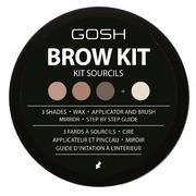 Akcesoria i kosmetyki do stylizacji brwi - GOSH GOSH Brow Kit zestaw do stylizacji brwi - miniaturka - grafika 1