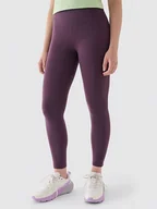 Spodnie sportowe damskie - 4F Legginsy sportowe w kolorze fioletowym - miniaturka - grafika 1