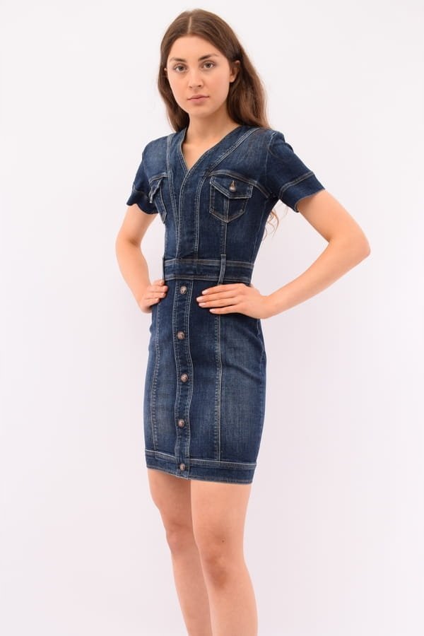 SUKIENKA DAMSKA GUESS W1BK24 D4H11 JEANSOWA - XS