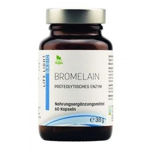 Life Light, Bromelaina, Ekstrakt roślinny Bromelainy (1200 GDU/g), 60 kaps. - Układ pokarmowy - miniaturka - grafika 1