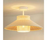 Lampy sufitowe - Duolla - Żyrandol natynkowy RIO RATTAN 1xE27/15W/230V śr. 45 cm beżowy/rattan - miniaturka - grafika 1