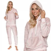 Dresy damskie - Dres damski ciepły DOCTOR NAP 4549 light pink S - miniaturka - grafika 1