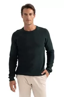 Bluzy męskie - DeFacto Męska bluza, zielony, XXL - miniaturka - grafika 1