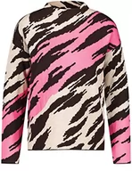 Swetry damskie - GERRY WEBER Sweter damski, ecru/biały/fioletowy/różowy wzór, 48 - miniaturka - grafika 1