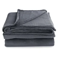 Koce - Ciemnoszary koc z mikrowłókna DecoKing Mic, 220x240 cm - miniaturka - grafika 1