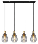 Lampy sufitowe - Globo Fanni 15563-4H lampa wisząca zwis 4x40W E27 dymiona/czarna - miniaturka - grafika 1