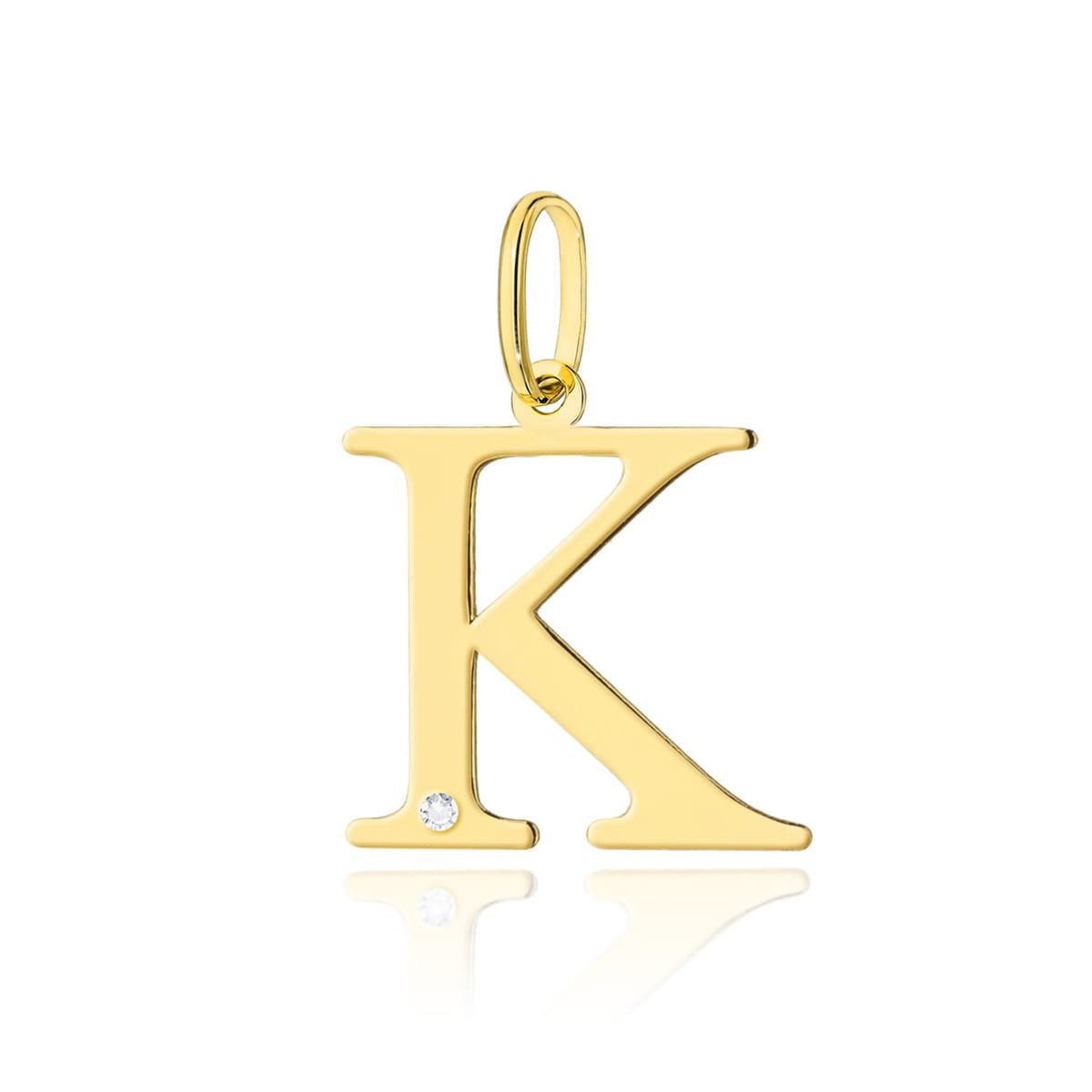 Złota zawieszka / wisiorek Diament 0,005ct - litera K - żółte złoto pr. 585