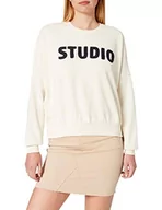 Bluzy damskie - ONLY Damska bluza Statement, écru, M - miniaturka - grafika 1