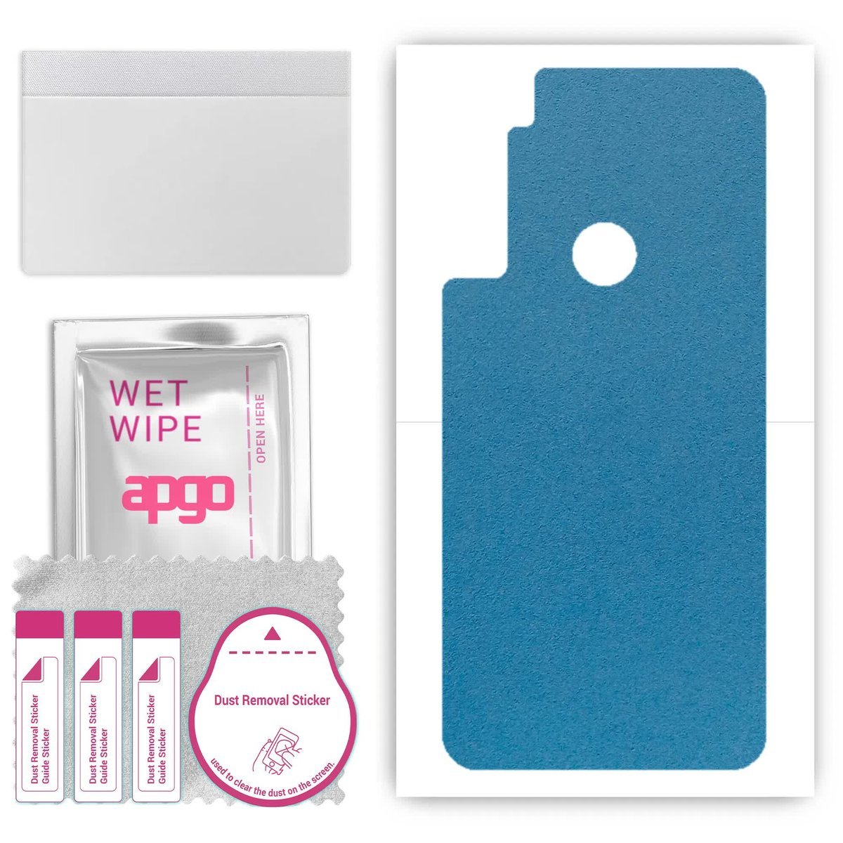 Folia naklejka skórka strukturalna na TYŁ Zamsz do Motorola One Fusion Plus - Zamsz Niebieski - apgo SKINS