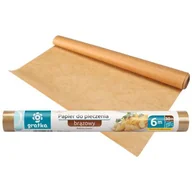 Folia, papier śniadaniowy, serwetki - Papier do pieczenia GRATKA brązowy 6 m x 30 cm w rolce - miniaturka - grafika 1