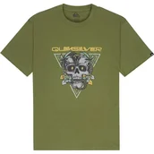 Koszulki męskie - t-shirt QUIKSILVER CORE SKULL LODEN GREEN - miniaturka - grafika 1