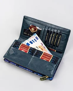 Duży, Pionowy Portfel Damski Ze Skóry Naturalnej Na Suwak I Magnes Lumarko! - Portfele - miniaturka - grafika 6