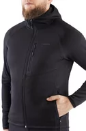 Kurtki i kamizelki sportowe męskie - Bluza męska techniczna z Polartec Power Stretch Viking Jukon Man Hoodie z kapturem 09 czarny - miniaturka - grafika 1