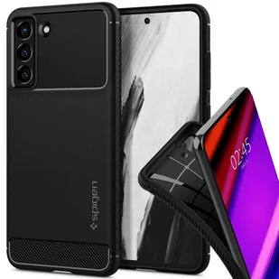 Etui do Samsung Galaxy S21 FE futerał Spigen Rugged Armor Matte Black + Szkło - Etui i futerały do telefonów - miniaturka - grafika 12