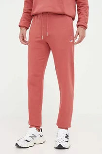 Spodnie męskie - Fila spodnie dresowe kolor różowy gładkie - grafika 1