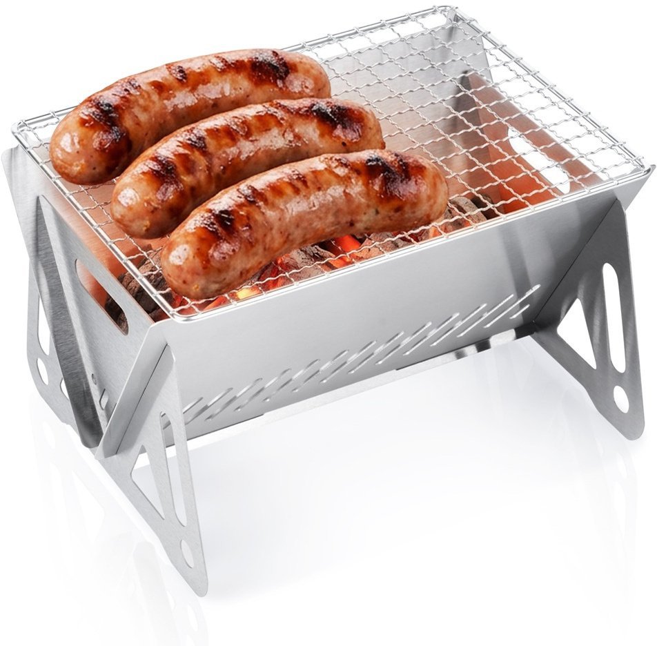 Vilde Grill węglowy stalowy składany 21x16,5x12,5 cm