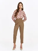 Legginsy - Cygaretki damskie beżowe - miniaturka - grafika 1