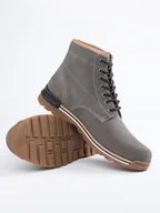 Botki damskie - PAUL VESTERBRO Skórzane botki w kolorze szarym - miniaturka - grafika 1