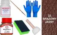 Środki do obuwia i ubrań - BRĄZOWY JASNY 22 Renoskór ZESTAW DO RENOWACJI SKÓRY LICOWEJ Farba + Zmywacz - miniaturka - grafika 1