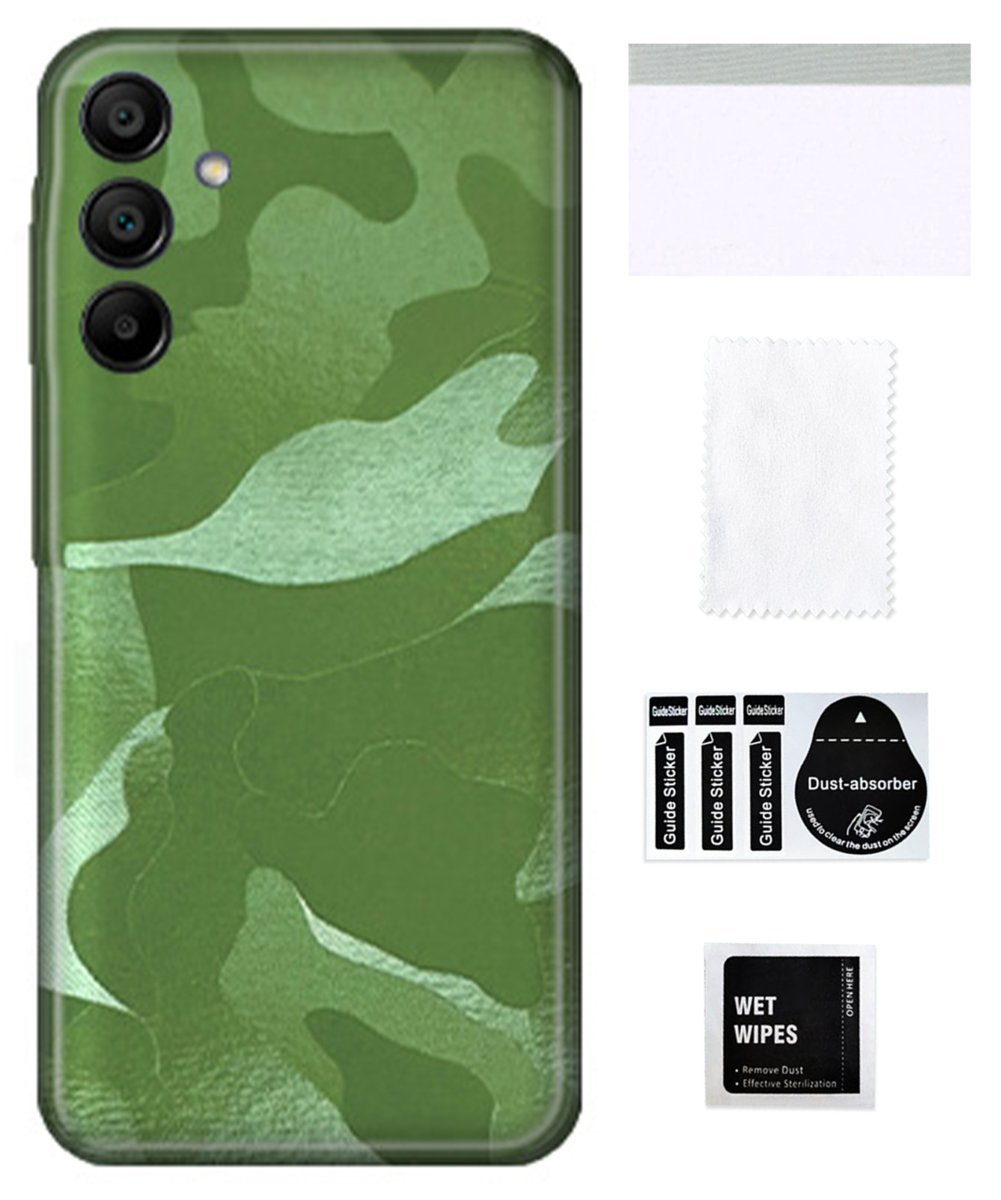 Folia ochronna do SAMSUNG GALAXY A15 5G na tył moro zielony skórka mocnaTPU