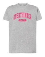 Koszulki i topy damskie - Koszulka Zamyślony 24/7 Szara XL - miniaturka - grafika 1