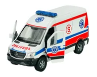 Samochody i pojazdy dla dzieci - WELLY MERCEDES-BENZ SPRINTER PANEL VAN KARETKA POLSKA 1:34 43730 - miniaturka - grafika 1