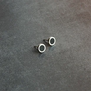 Kolczyki srebrne mini koła - Kolczyki - miniaturka - grafika 1